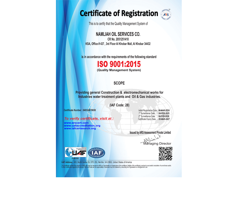 ISO Certificate